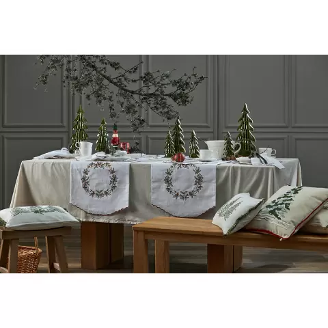 Дорожка на стол festive wreath из коллекции new year essential, 45х150 см