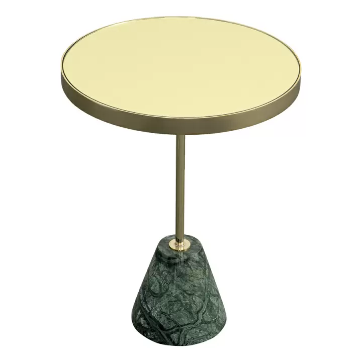 Столик кофейный kaya, D40,8 см, золотистый/зеленый