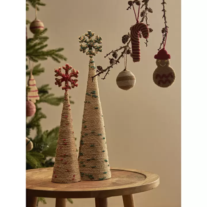 Декор новогодний knitted christmas из джута и гофрированного картона из коллекции new year essential, красный