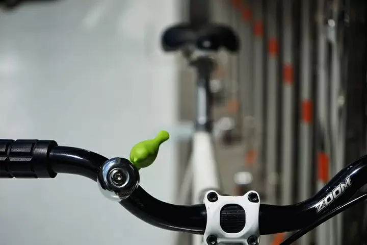 Звонок велосипедный Qualy Bird, зеленый
