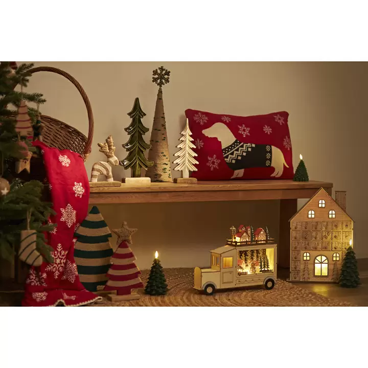 Декор новогодний reindeer dancer из джута и гофрированного картона из коллекции new year essential