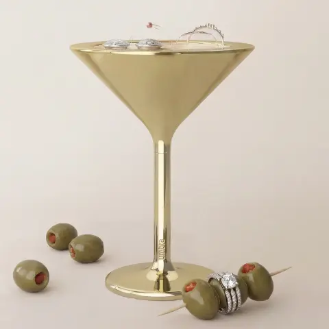 Подставка для колец Umbra Tini Martini, латунь