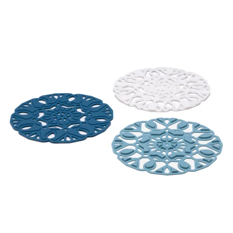 Подставка под горячее 3в1 Peleg Design TriveTile, белый/синий