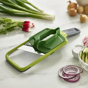 Овощерезка Joseph Joseph Multi-Grip Mandoline, ручной слайсер для овощей и фруктов с держателем и защитой лезвия