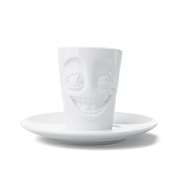 Кофейная пара Tassen Joking, 80 мл, белая