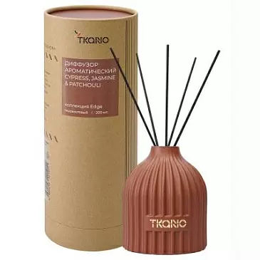 Диффузор ароматический cypress, jasmine & patchouli из коллекции edge, 200 мл, терракотовый