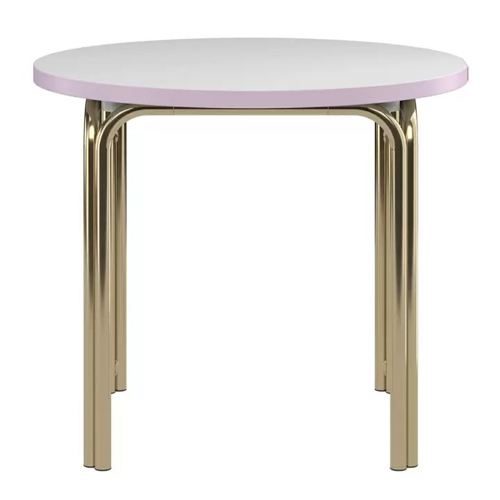 Столик кофейный ror, D50 см, латунь/серый/розовый