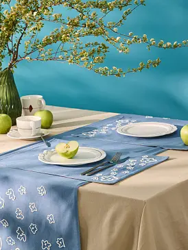 Салфетка под приборы Незабудки из коллекции ethnic, 33х48 см