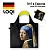 Складная сумка LOQI JOHANNES VERMEER Girl with a Pearl Earring Neon