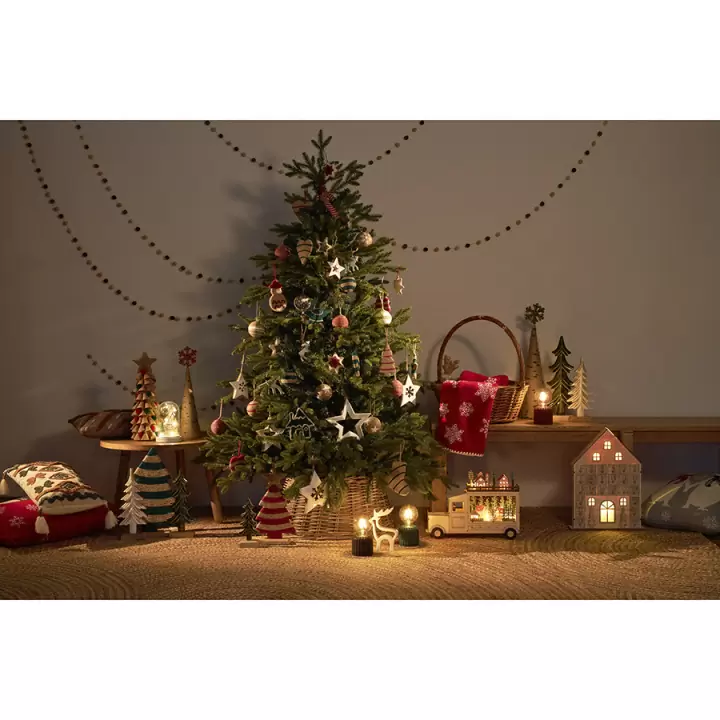 Декор новогодний knitted christmas из джута и гофрированного картона из коллекции new year essential, красный