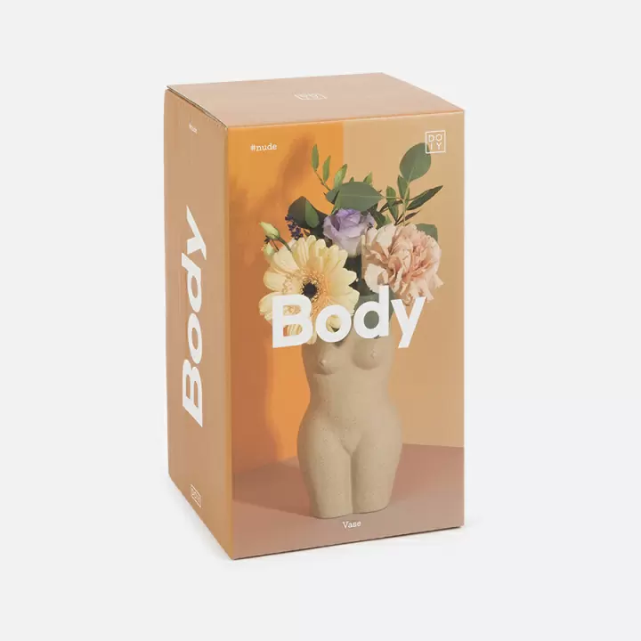 Ваза для цветов Doiy Body 18,8 см, бежевая