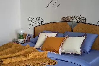 Чехол на подушку с контрастным кантом сиреневого цвета из коллекции trendy ruffles, 40х40 см