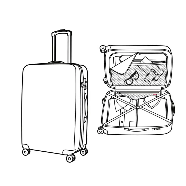 Чемодан 4-х колесный suitcase l (95л)