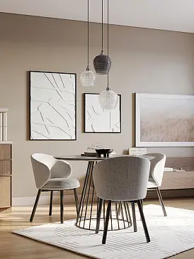 Панно декоративное с эффектом 3d Минимализм, с черной рамой, 60х60 см