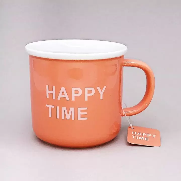 Кружка Talk You Happy time, оранжевая