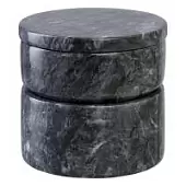 Шкатулка для украшений marm, D10,5х11,8 см, черный мрамор