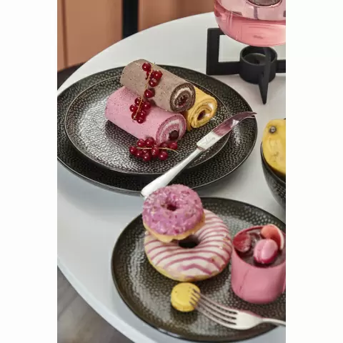 Набор тарелок dots, D21 см, черные, 2 шт.