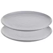 Набор обеденных тарелок in the village, D28 см, серые, 2 шт.
