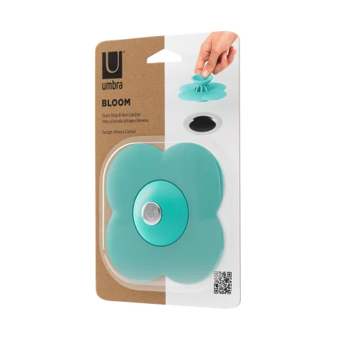 Фильтр-заглушка для слива Umbra Bloom в форме цветка, бирюзовый