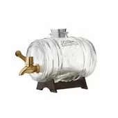 Диспенсер для напитков barrel на подставке 1 л в подарочной упаковке золотой