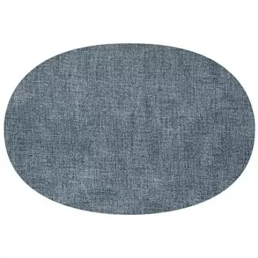 Салфетка подстановочная овальная двухсторонняя fabric, синяя