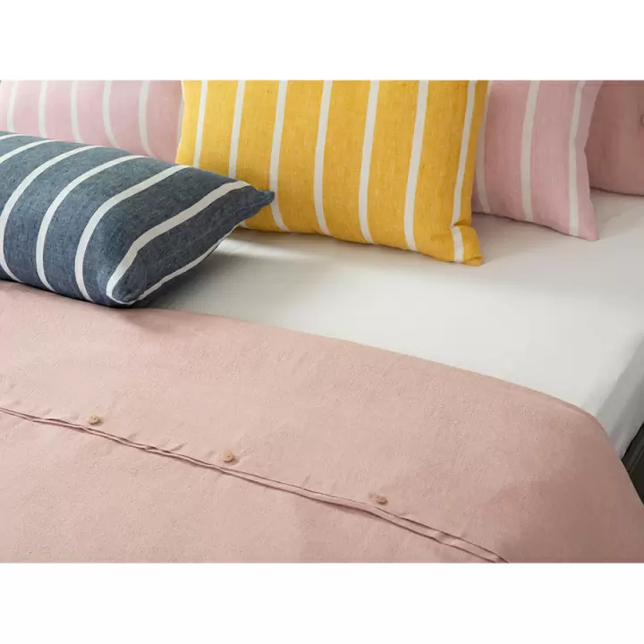 Чехол на подушку декоративный в полоску горчичного цвета из коллекции essential, 40х60 см