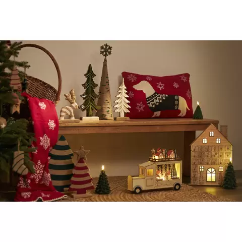 Предпраздничный календарь (адвент-календарь) с подсветкой festive house из коллекции new year essential