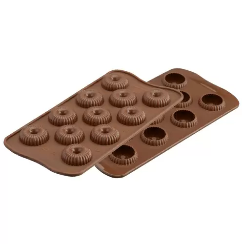 Форма Silikomart для приготовления конфет Choco Crown 11х24 см силиконовая