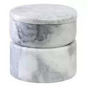 Шкатулка для украшений marm, D10,5х11,8 см, белый мрамор