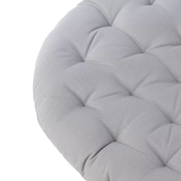 Подушка на стул круглая из хлопка серого цвета из коллекции essential, 40 см