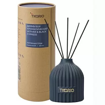 Диффузор ароматический vetiver & black cypress из коллекции edge, 200 мл, тёмно-синий