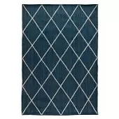 Ковер из джута темно-синего цвета с геометрическим рисунком из коллекции ethnic, 160x230 см