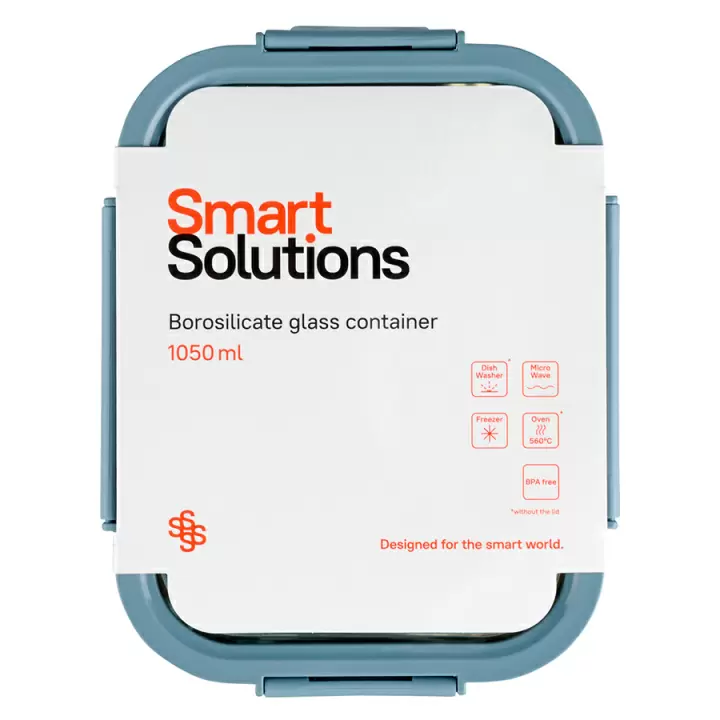 Контейнер для запекания, хранения и переноски продуктов в чехле Smart Solutions, 1050 мл, синий