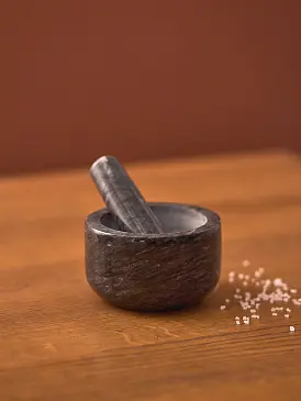 Ступка marm, 12,7х7,6 см, черный мрамор
