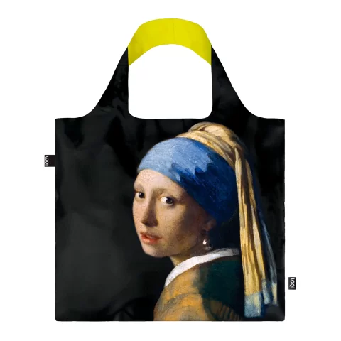 Складная сумка LOQI JOHANNES VERMEER Girl with a Pearl Earring Neon