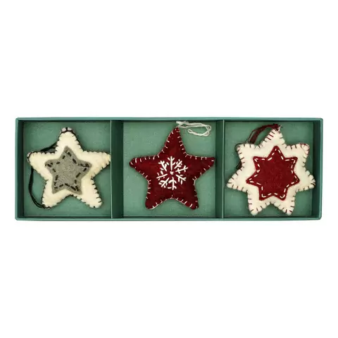 Набор елочных украшений из фетра christmas stars из коллекции new year essential