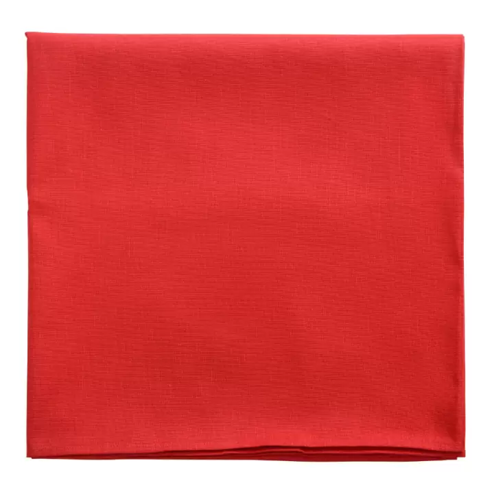 Скатерть на стол из хлопка красного цвета russian north, 170х170 см