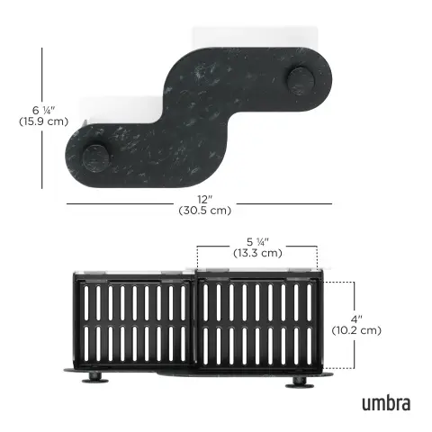 Набор настенных полок Umbra Nami, 2 шт, черный цвет