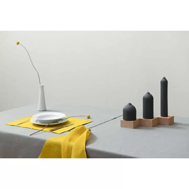 Дорожка на стол из стираного льна серого цвета из коллекции essential, 45х150 см