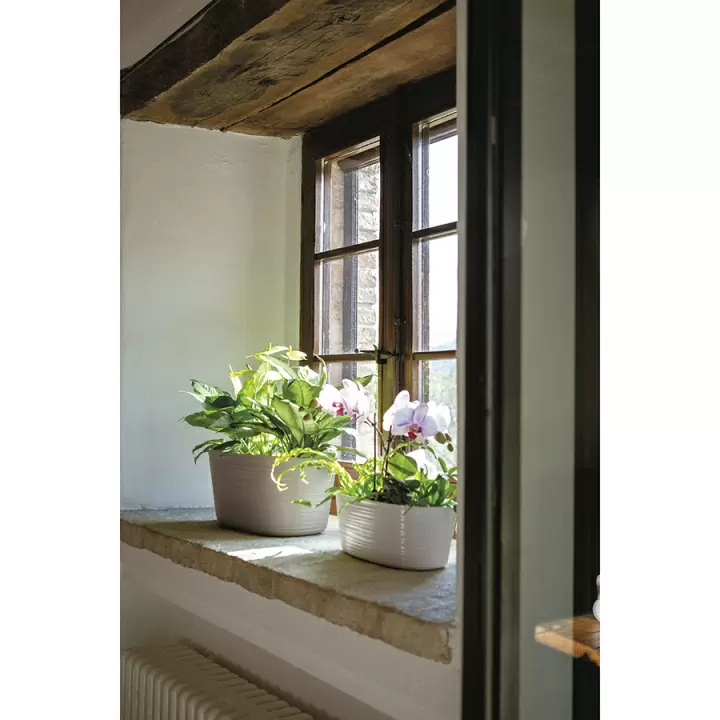 Кашпо для комнатных растений Guzzini Tierra малое, серо-бежевое