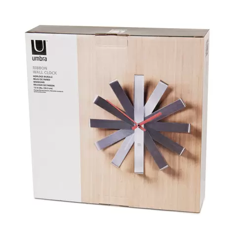 Часы настенные Umbra Ribbon D30 см, сталь