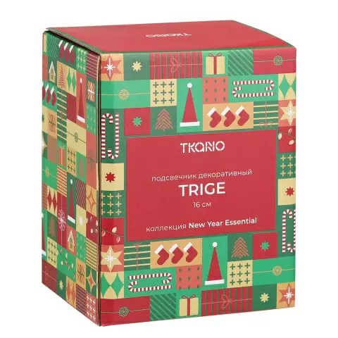 Подсвечник декоративный trige из коллекции new year essential, 16 см