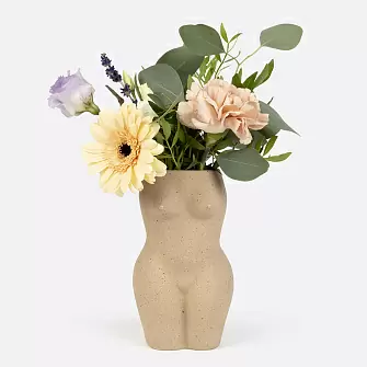 Ваза для цветов Doiy Body 18,8 см, бежевая