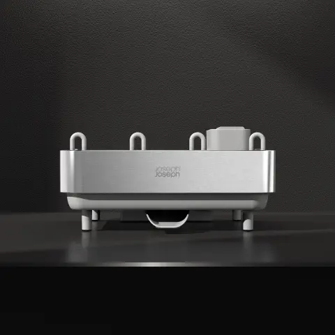 Раздвижная сушилка для посуды Joseph Joseph Extend Steel Plus, с держателем для бокалов