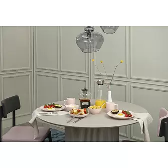 Набор обеденных тарелок simplicity, D26 см, розовые, 2 шт.