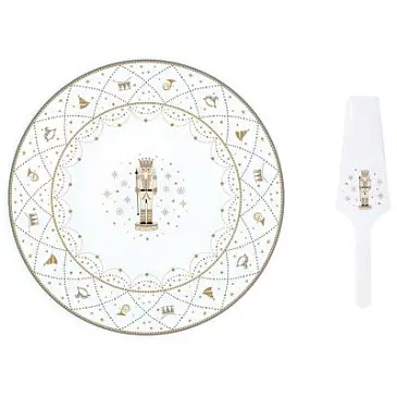 Блюдо для торта с лопаткой royal nutcracker, D31 см