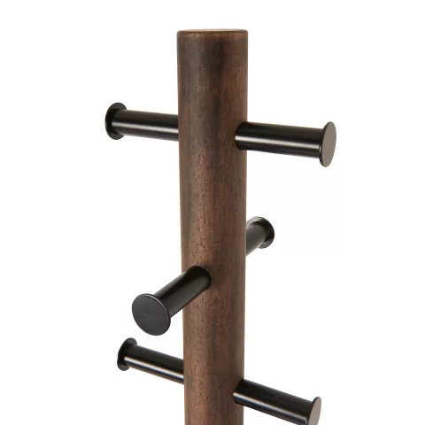 Вешалка напольная Umbra Pillar, черная/орех