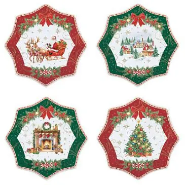 Набор десертных тарелок christmas heritage, D16 см, 4 шт.