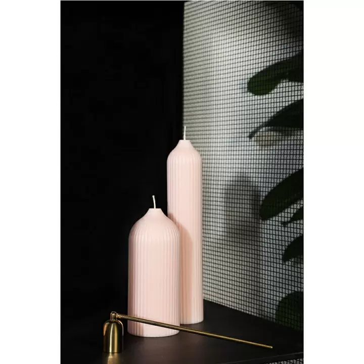 Свеча декоративная бежево-розого цвета из коллекции edge, 26,5см