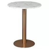 Столик кофейный trond, D60 см, мрамор/золотой